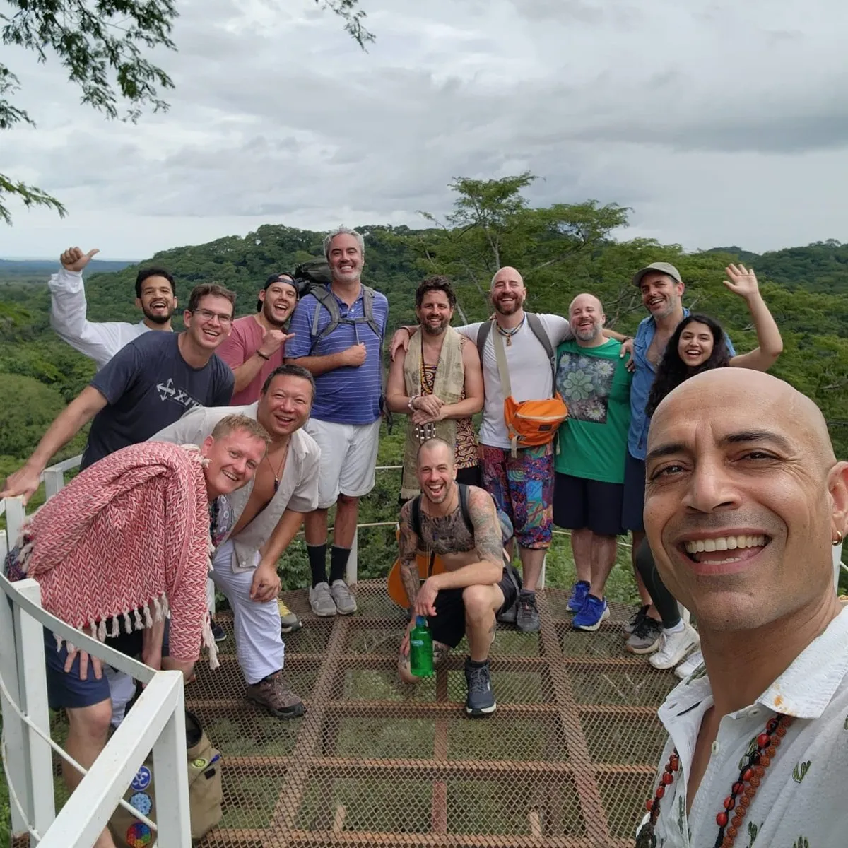 Faisal taking a selfie with the group on the lookout